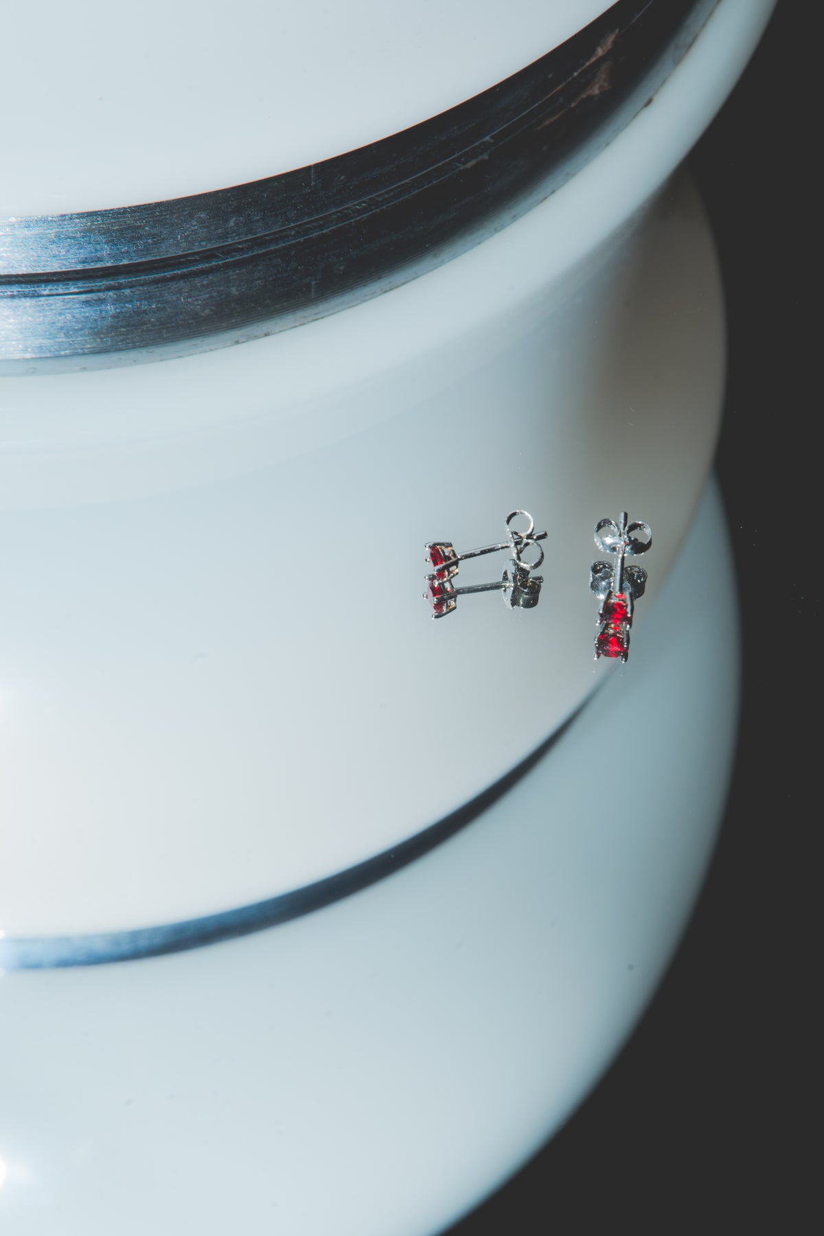 Red Stud Earrings
