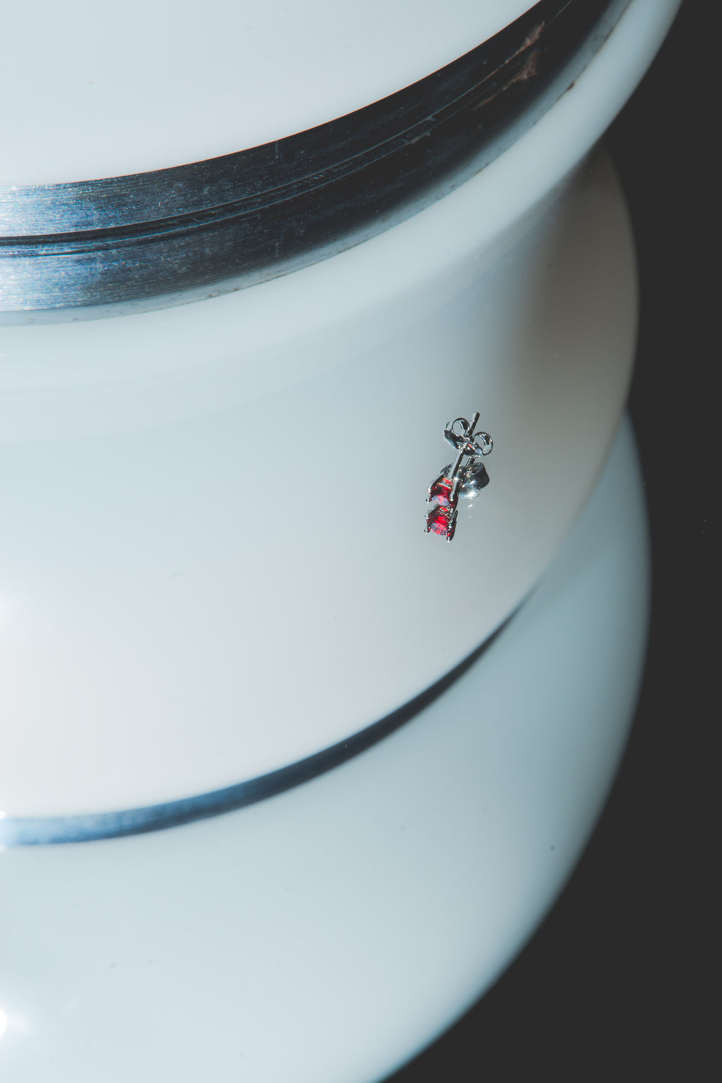 Red Stud Earrings